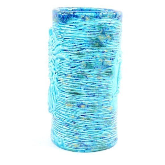 Wendy Cevola Hawaiian Hut West Sacramento Home Tiki Mug Crawl 2012 Glossy Blue - Picture 6 of 8